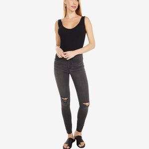 Madewell high rise distressed skinny jeans in lunar wash 27